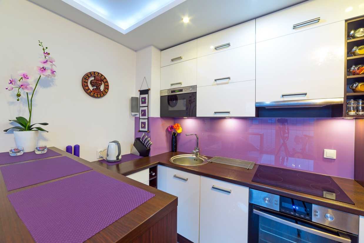 unusual apartment style in purple