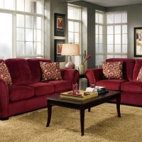 saturated burgundy color in the style of the living room picture