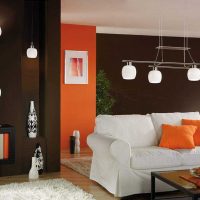 bright interior of the living room in the style of avant-garde picture