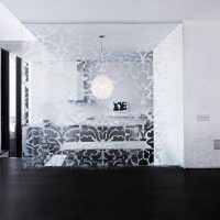 clear glass in the design of the hallway photo