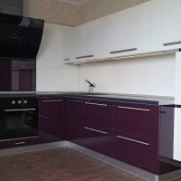 light kitchen style in purple tint photo