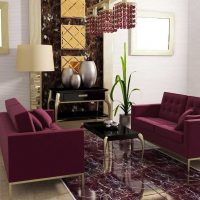 light purple sofa in the style of the corridor photo