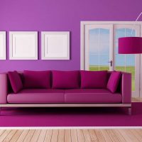 canapé violet clair dans le style de la photo de la chambre