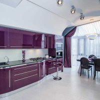 light kitchen style in violet color picture