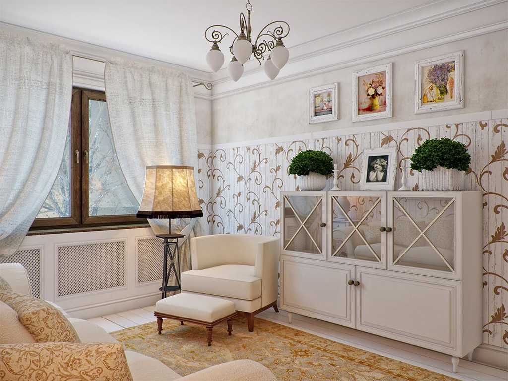 luminoso soggiorno in stile provenzale