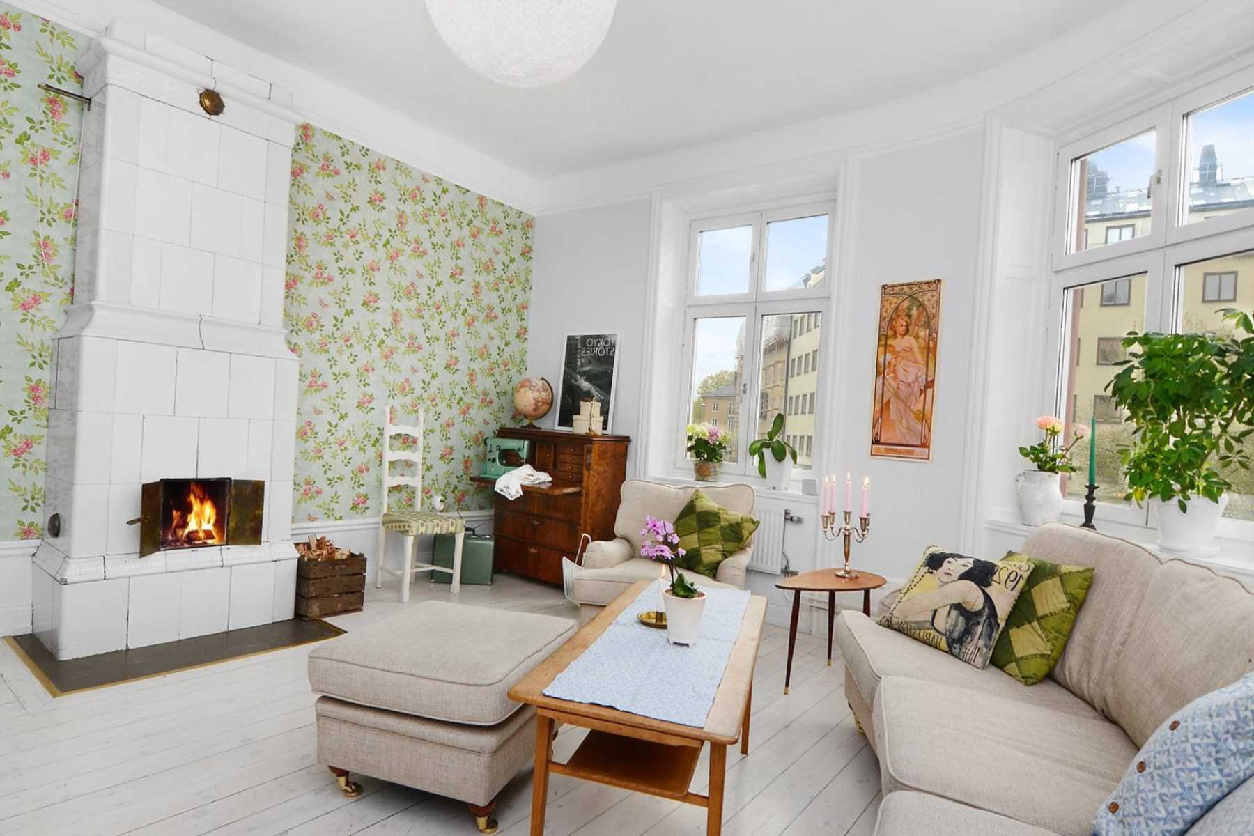 bright swedish style apartment interior
