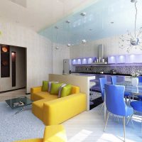 bright living room in modern style photo