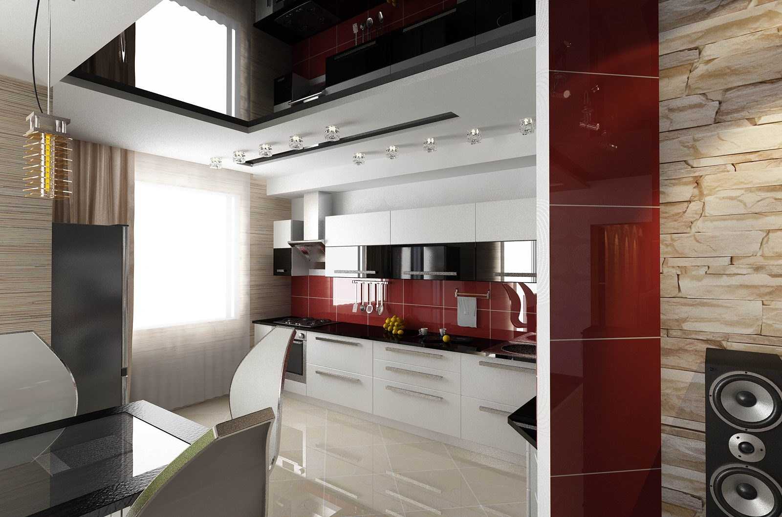 dark design of an elite modernist style kitchen