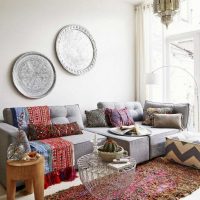 light boho style living room picture