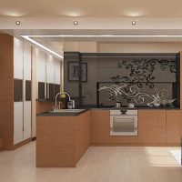 bright design of luxury kitchen in classic photo style