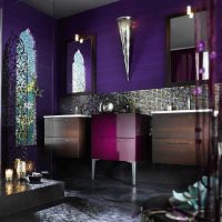 light kitchen style in purple photo