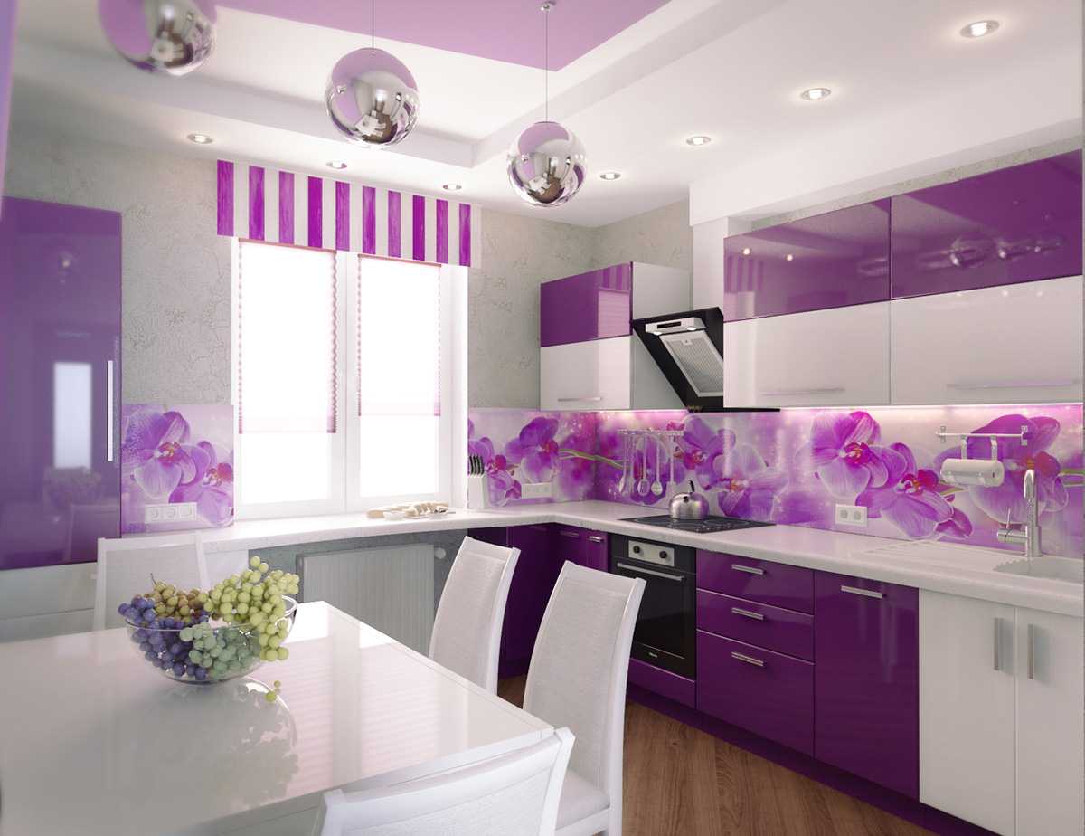 salon de style clair en violet