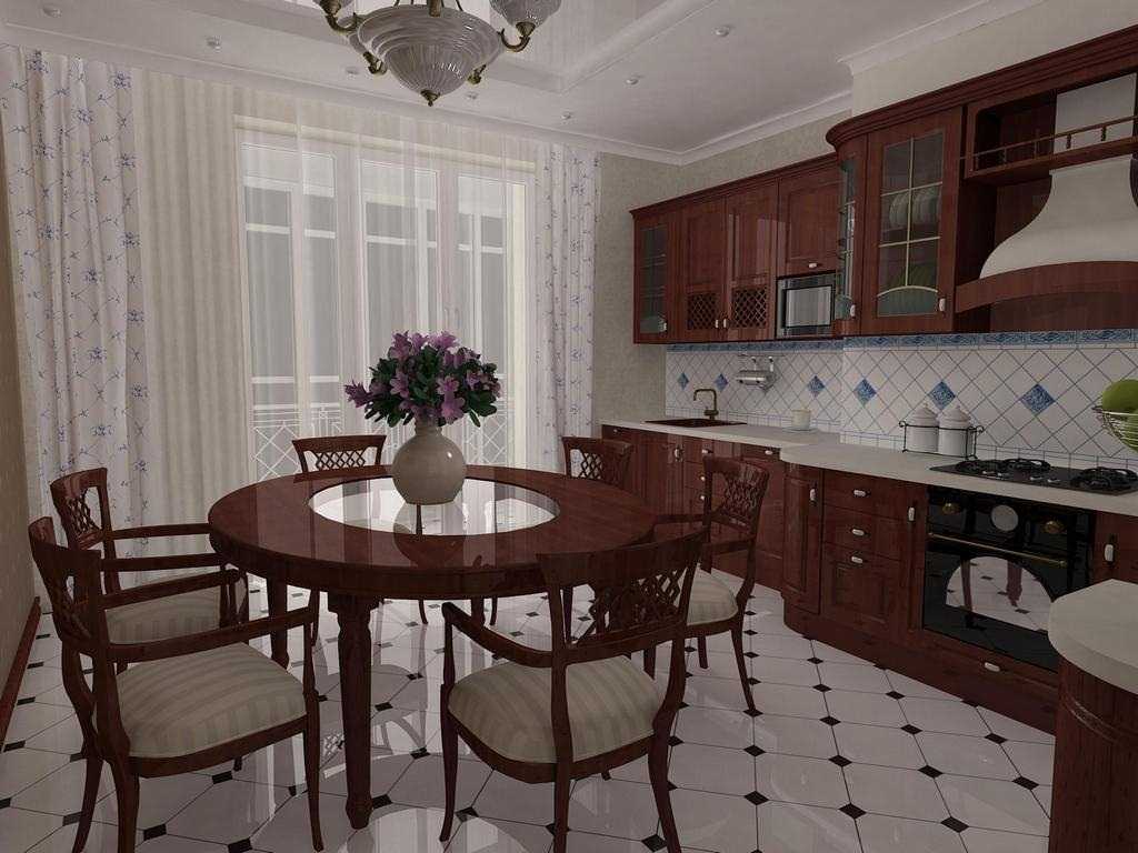 light interior of luxury kitchen in modern style