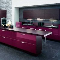 unusual kitchen style in purple color picture