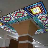 fusing stained glass in the bedroom interior photo