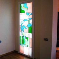 painted stained glass style living room picture