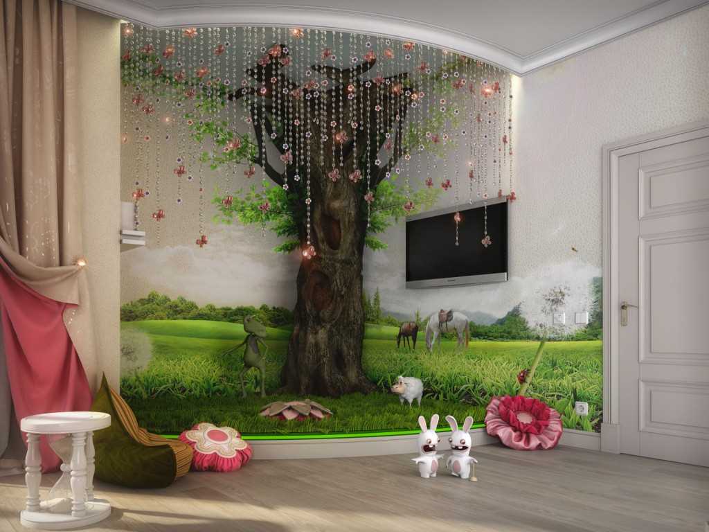 the idea of ​​a beautiful decor for a child’s room