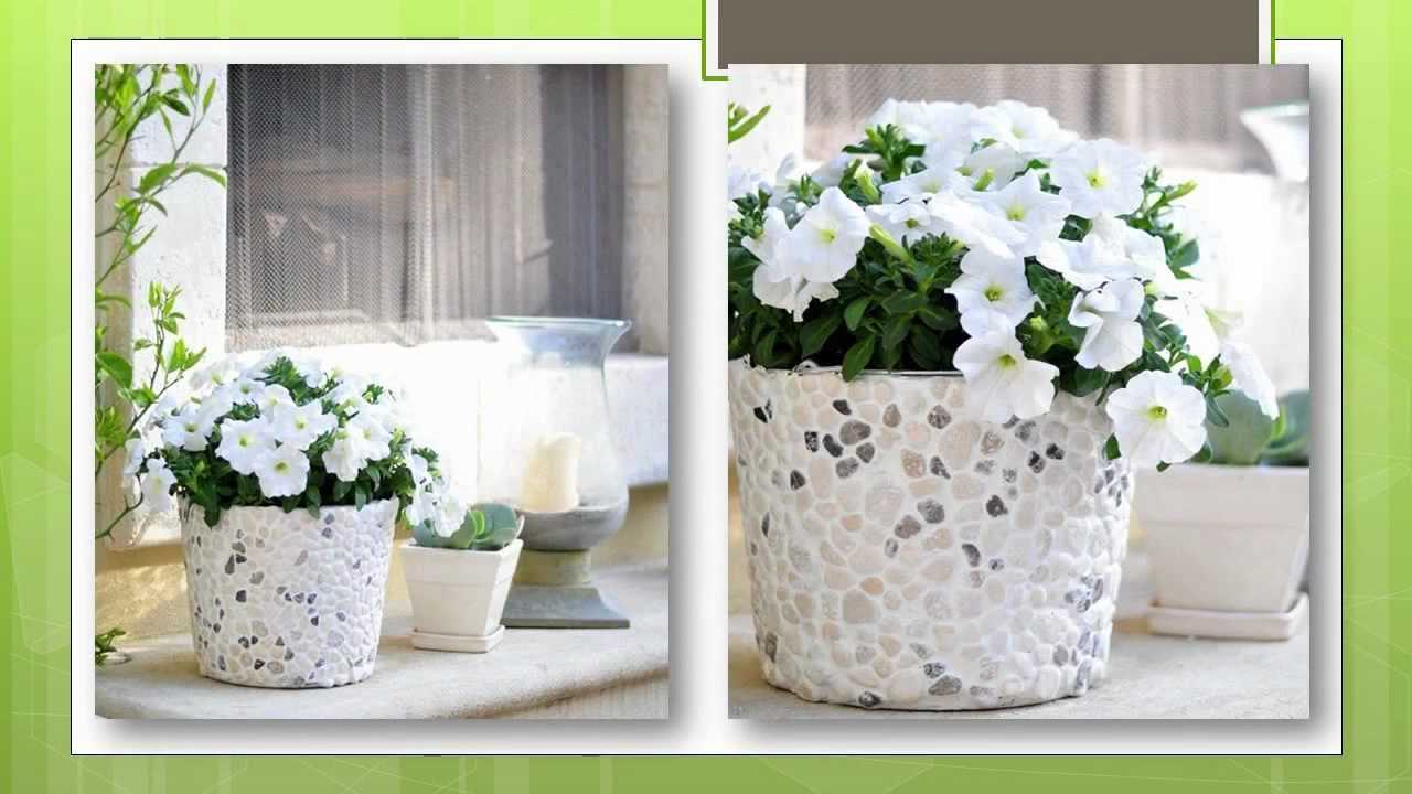 idea of ​​unusual decoration of flower pots