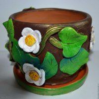 the idea of ​​beautiful flower pot decoration