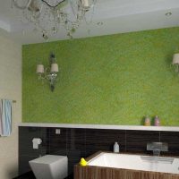 the idea of ​​the original decorative plaster in the design of the bathroom picture