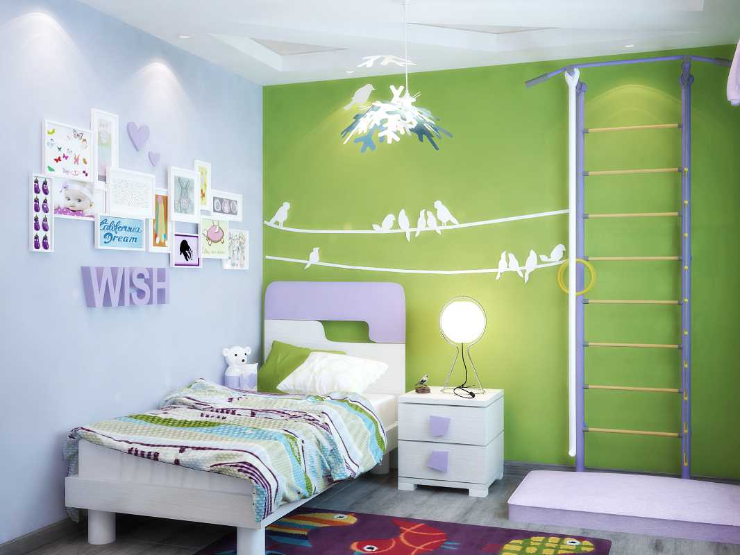 option pour la décoration lumineuse d'une chambre d'enfants