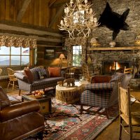 classic interior living room rustic style photo