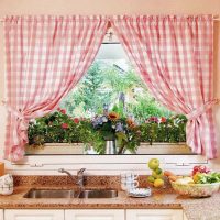 light window decoration with curtains photo