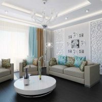 combination of light colors in the interior of the apartment picture