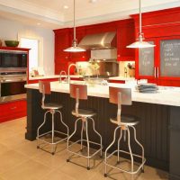 combining light shades in the design of a kitchen picture