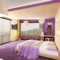 combination of bright colors in the facade of the bedroom picture