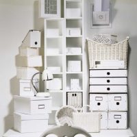 unusual decoration of storage boxes with improvised materials photo