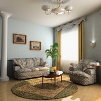 bright interior of the house in modern style photo