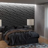 original bedroom interior with wall panels picture
