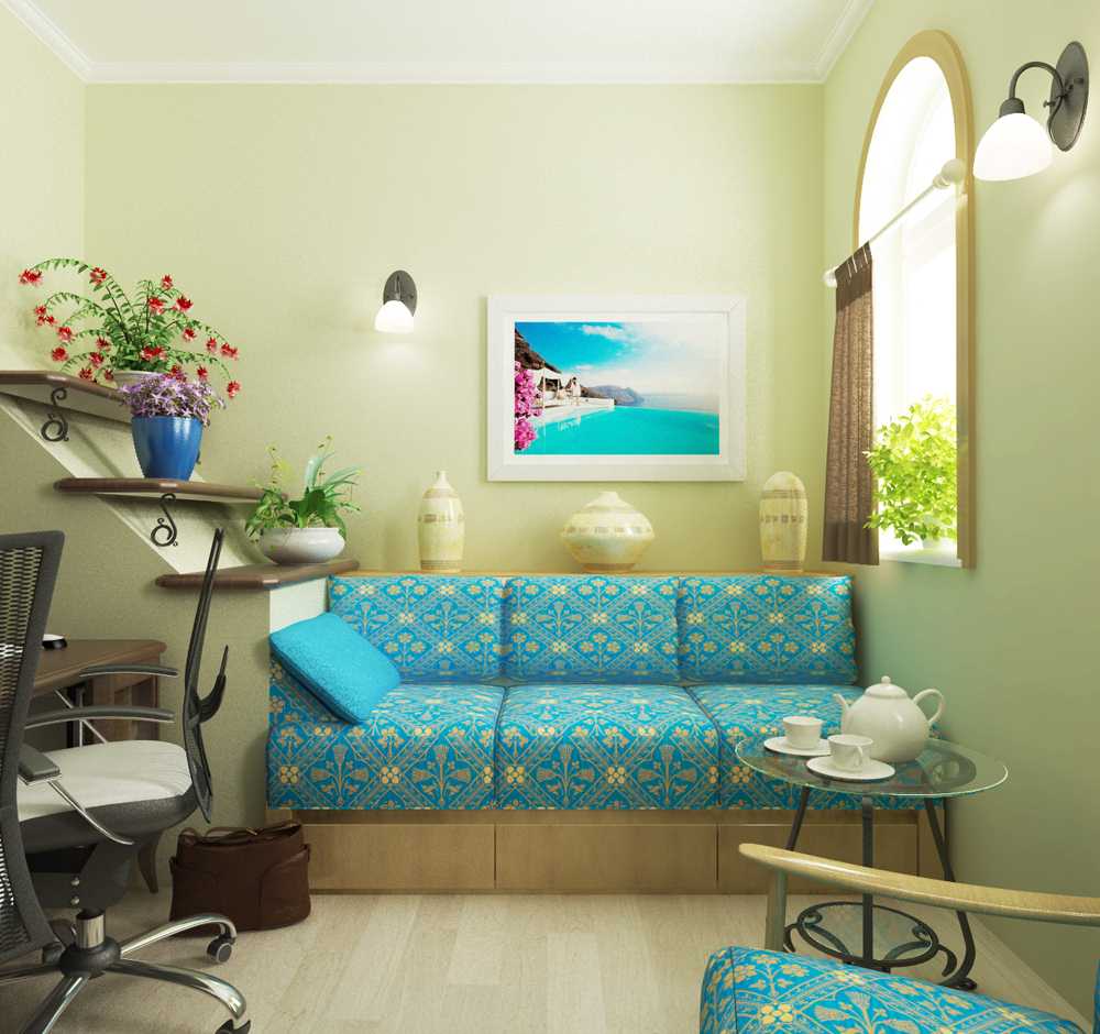 original Mediterranean-style living room interior
