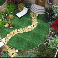 beautiful design of the design of the suburban area with flowers do-it-yourself picture