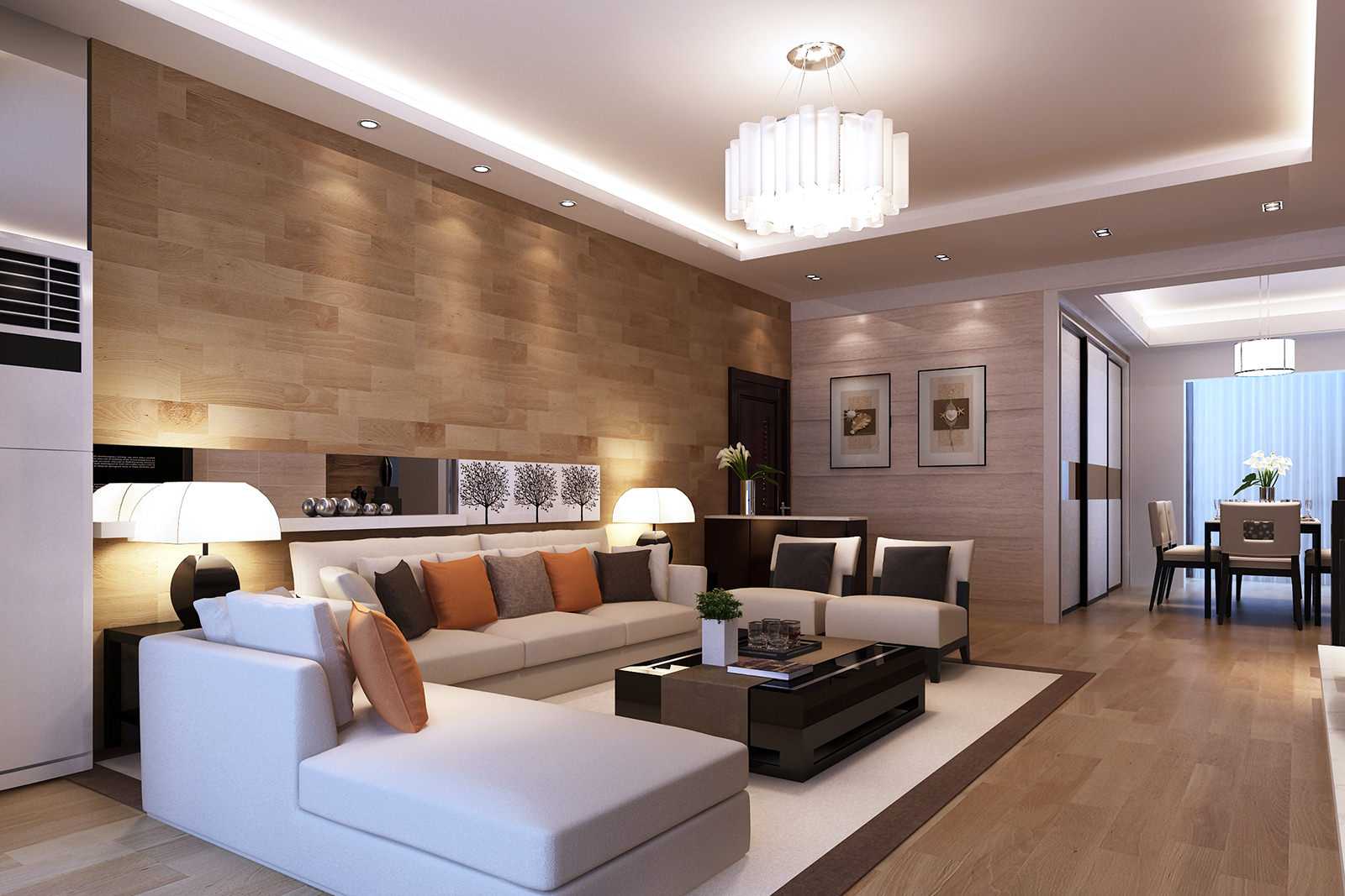 bright bedroom interior in modern style