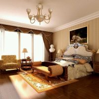 bright bedroom design in greek style photo