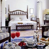 photo intérieure originale de chambre à coucher de style méditerranéen