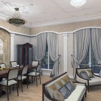 bright room design in greek style photo