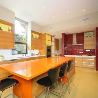 bright style of the kitchen in mustard color picture