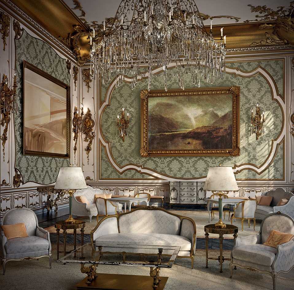 unusual decor in an empire style room