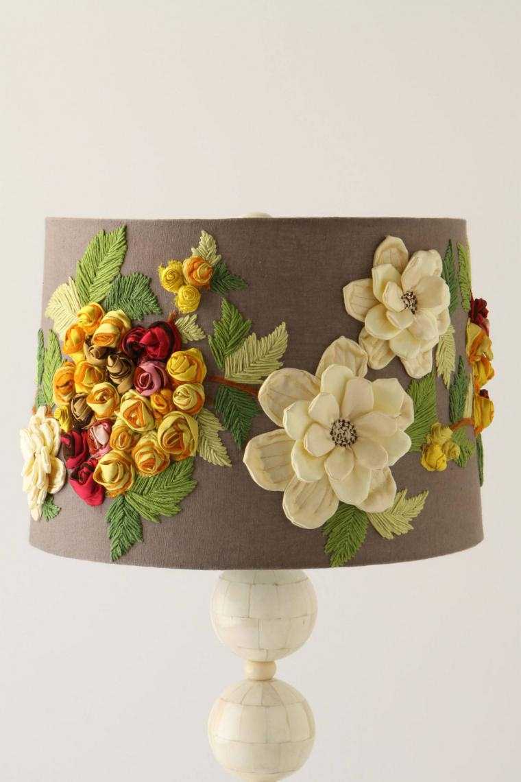bright decoration of lamp shade with improvised materials