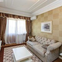 combination of original wallpaper in the decor of the living room picture