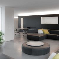 a combination of light gray in the interior of the house with other colors picture
