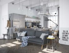 a combination of dark gray in the style of the living room photo