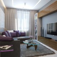 combination of light colors in the facade of the living room photo