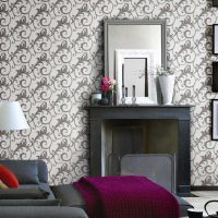 combination of original wallpaper in the decor of the living room picture