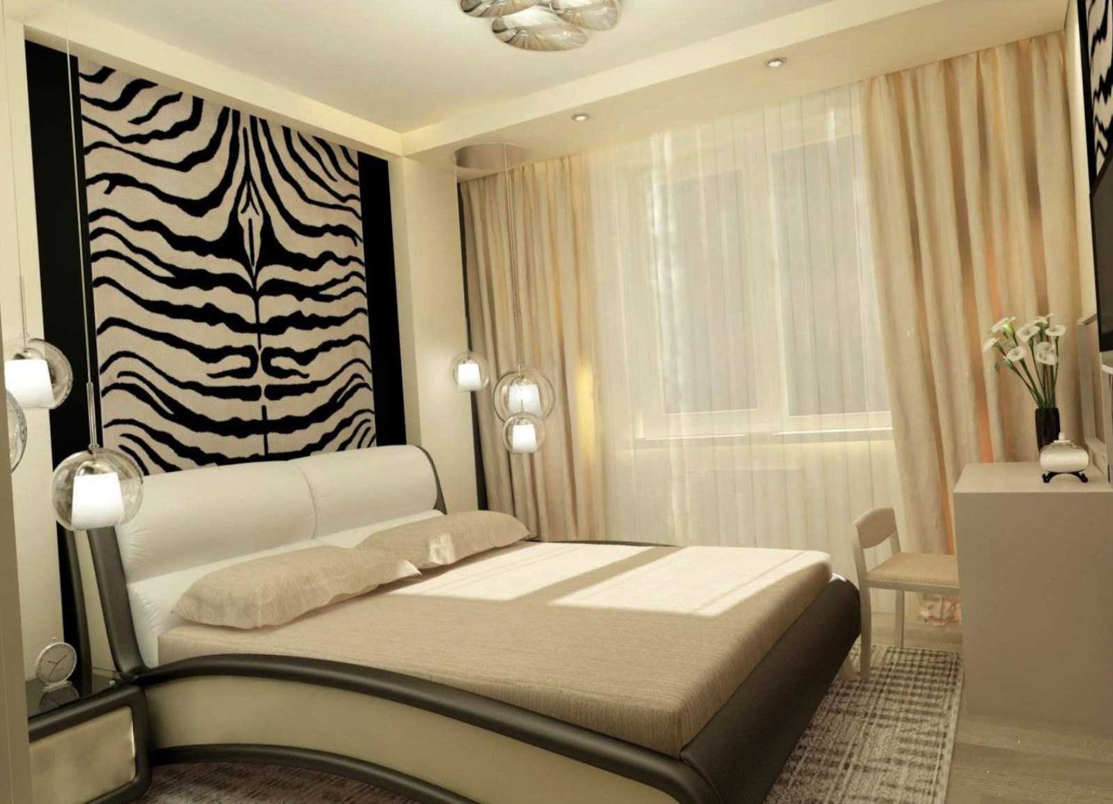 combination of light colors in the facade of the bedroom