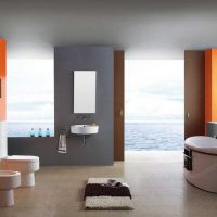 une combinaison d'orange clair dans le style de la maison avec d'autres couleurs
