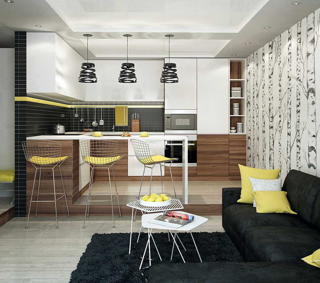 una combinazione di grigio chiaro nel design della casa con altri colori